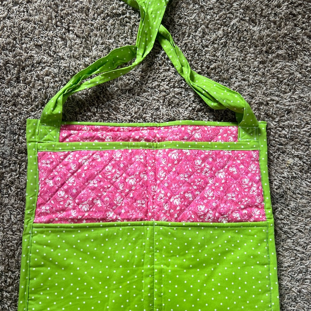 Gardening Apron Never Worn Green and Pink Floral